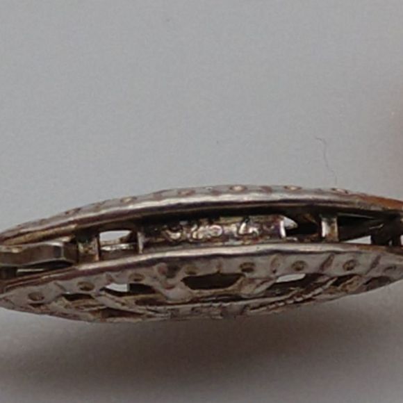 Vintage Sterling Silver Carnelian Pearl Bracelet 1403 - Picture 6 of 8